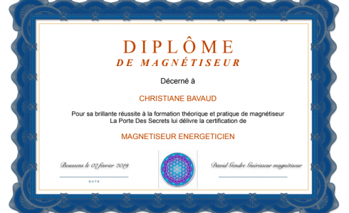 Diplôme de Christiane Bavaud